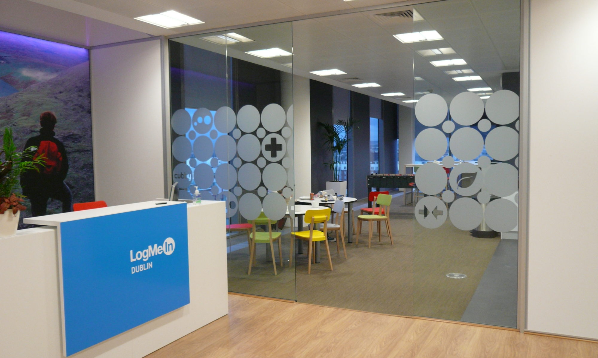 Wall Print Etch on windows Desk Branding